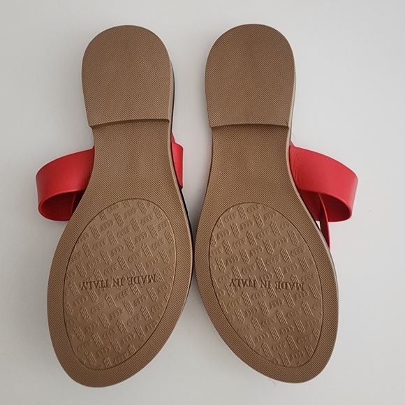 Toscanella Red Buckled Thong Sandals Size 6 Made in Italy Summer Sandals - Picture 10 of 11